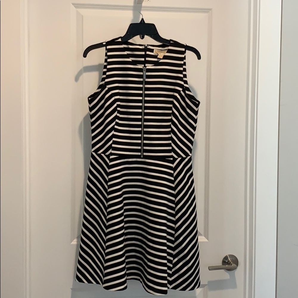 Classic Black and White Stripes Michael Kors Dress